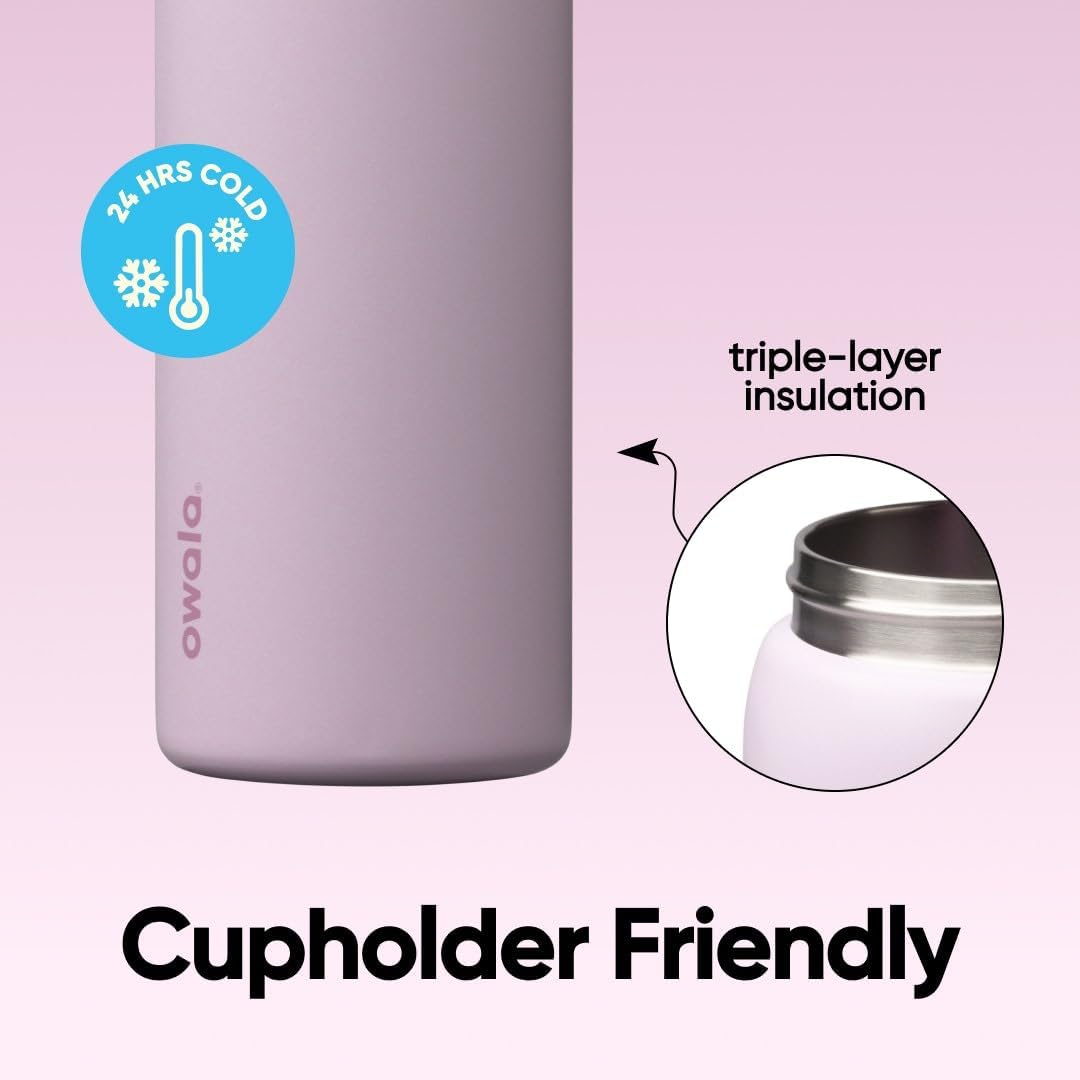 FreeSip Insulated Stainless Steel Water Bottle with Straw for Sports and Travel, BPA-Free, 32oz, Foggy Tide - Colors B
