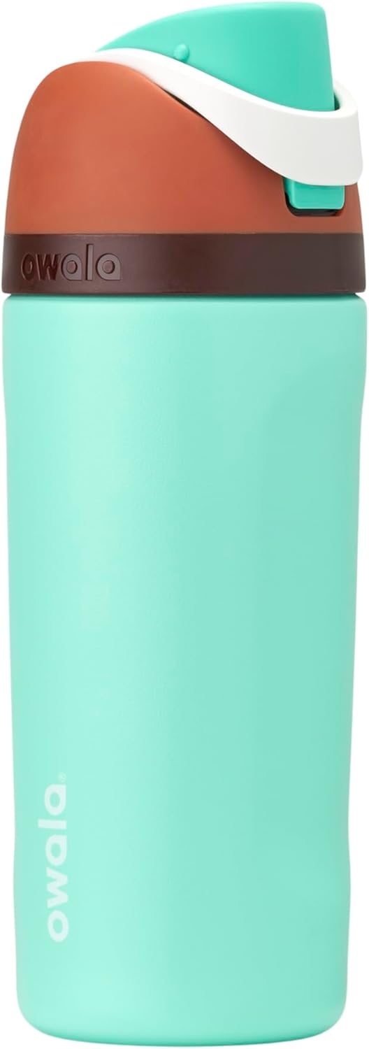FreeSip Insulated Stainless Steel Water Bottle with Straw for Sports and Travel, BPA-Free, 32oz, Foggy Tide - Colors B