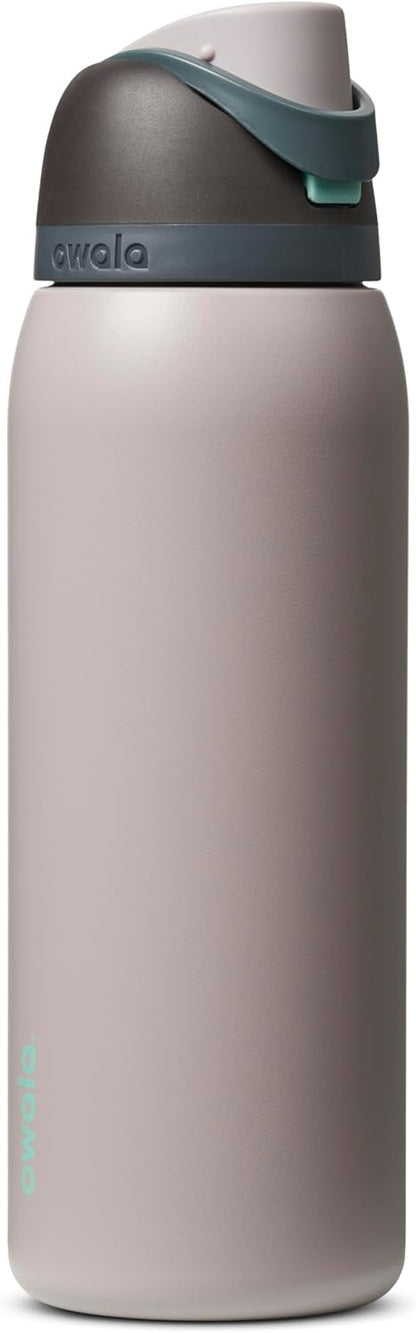 FreeSip Insulated Stainless Steel Water Bottle with Straw for Sports and Travel, BPA-Free, 32oz, Foggy Tide - Colors B