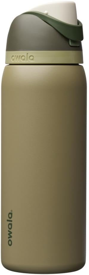 FreeSip Insulated Stainless Steel Water Bottle with Straw for Sports and Travel, BPA-Free, 32oz, Foggy Tide - Colors B