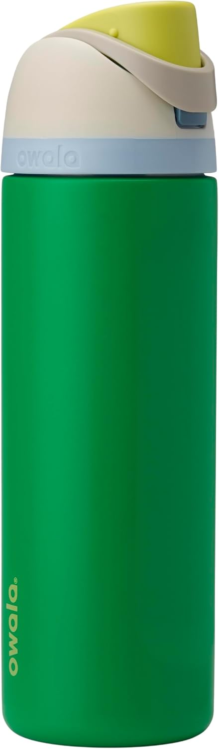 FreeSip Insulated Stainless Steel Water Bottle with Straw for Sports and Travel, BPA-Free, 32oz, Foggy Tide - Colors B