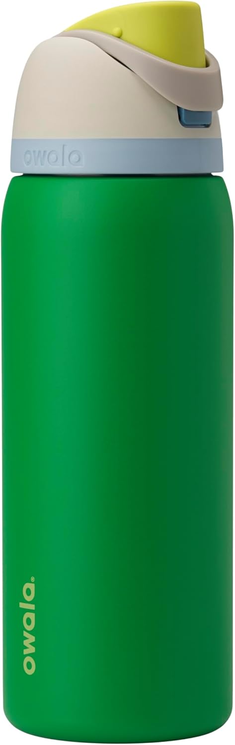 FreeSip Insulated Stainless Steel Water Bottle with Straw for Sports and Travel, BPA-Free, 32oz, Foggy Tide - Colors B