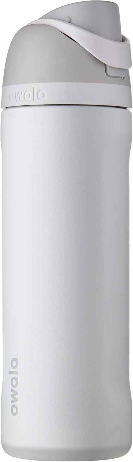 FreeSip Insulated Stainless Steel Water Bottle with Straw for Sports and Travel, BPA-Free, 32oz, Foggy Tide - Colors B