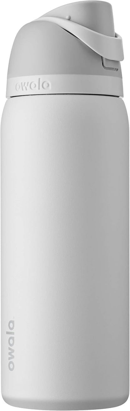 FreeSip Insulated Stainless Steel Water Bottle with Straw for Sports and Travel, BPA-Free, 32oz, Foggy Tide - Colors B