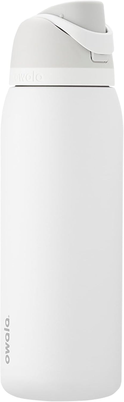 FreeSip Insulated Stainless Steel Water Bottle with Straw for Sports and Travel, BPA-Free, 32oz, Foggy Tide - Colors B