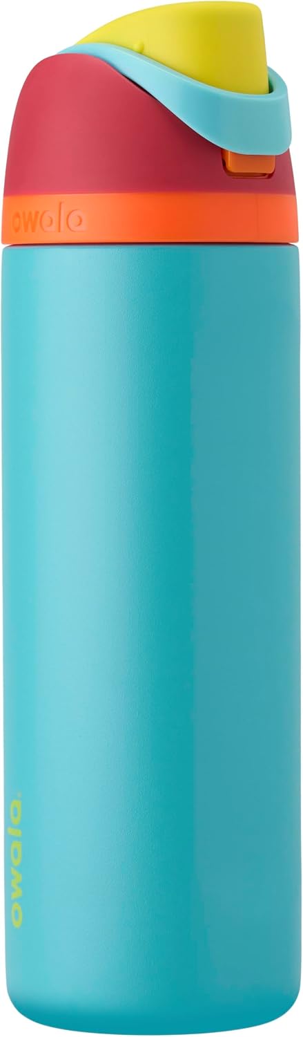 FreeSip Insulated Stainless Steel Water Bottle with Straw for Sports and Travel, BPA-Free, 32oz, Foggy Tide - Colors B