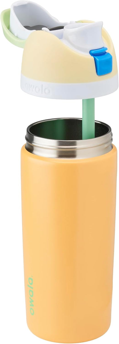 FreeSip Insulated Stainless Steel Water Bottle with Straw for Sports and Travel, BPA-Free, 32oz, Foggy Tide - Colors B
