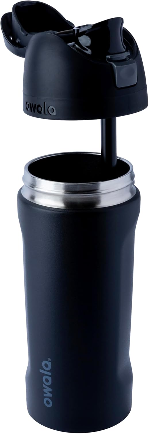 FreeSip Insulated Stainless Steel Water Bottle with Straw for Sports and Travel, BPA-Free, 32oz, Foggy Tide - Colors B
