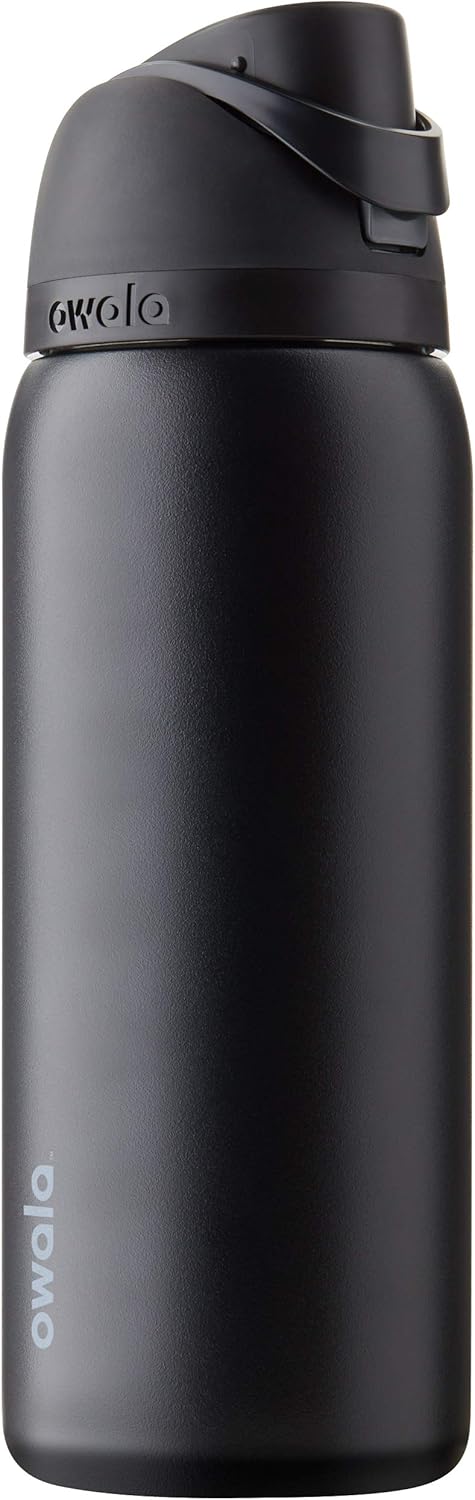 FreeSip Insulated Stainless Steel Water Bottle with Straw for Sports and Travel, BPA-Free, 32oz, Foggy Tide - Colors B