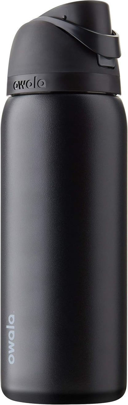 FreeSip Insulated Stainless Steel Water Bottle with Straw for Sports and Travel, BPA-Free, 32oz, Foggy Tide - Colors B