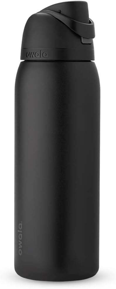 FreeSip Insulated Stainless Steel Water Bottle with Straw for Sports and Travel, BPA-Free, 32oz, Foggy Tide - Colors B