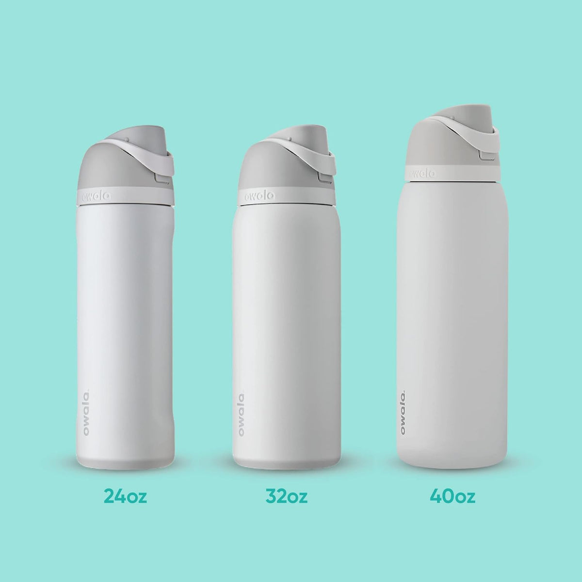 FreeSip Insulated Stainless Steel Water Bottle with Straw for Sports and Travel, BPA-Free, 32oz, Foggy Tide - Colors B