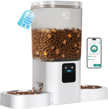 Automatic Cat Feeder with 2K Camera: 5G WiFi Automatic Dog Feeder with Night Vision,Cat Food Dispenser with 7L Large Food Storage Container for Multiple Pet,Detachable for Easy Clean -29 Cup