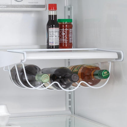 Fox Valley Traders Fridge Shelf Wine Rack, Durable White Coated Wire