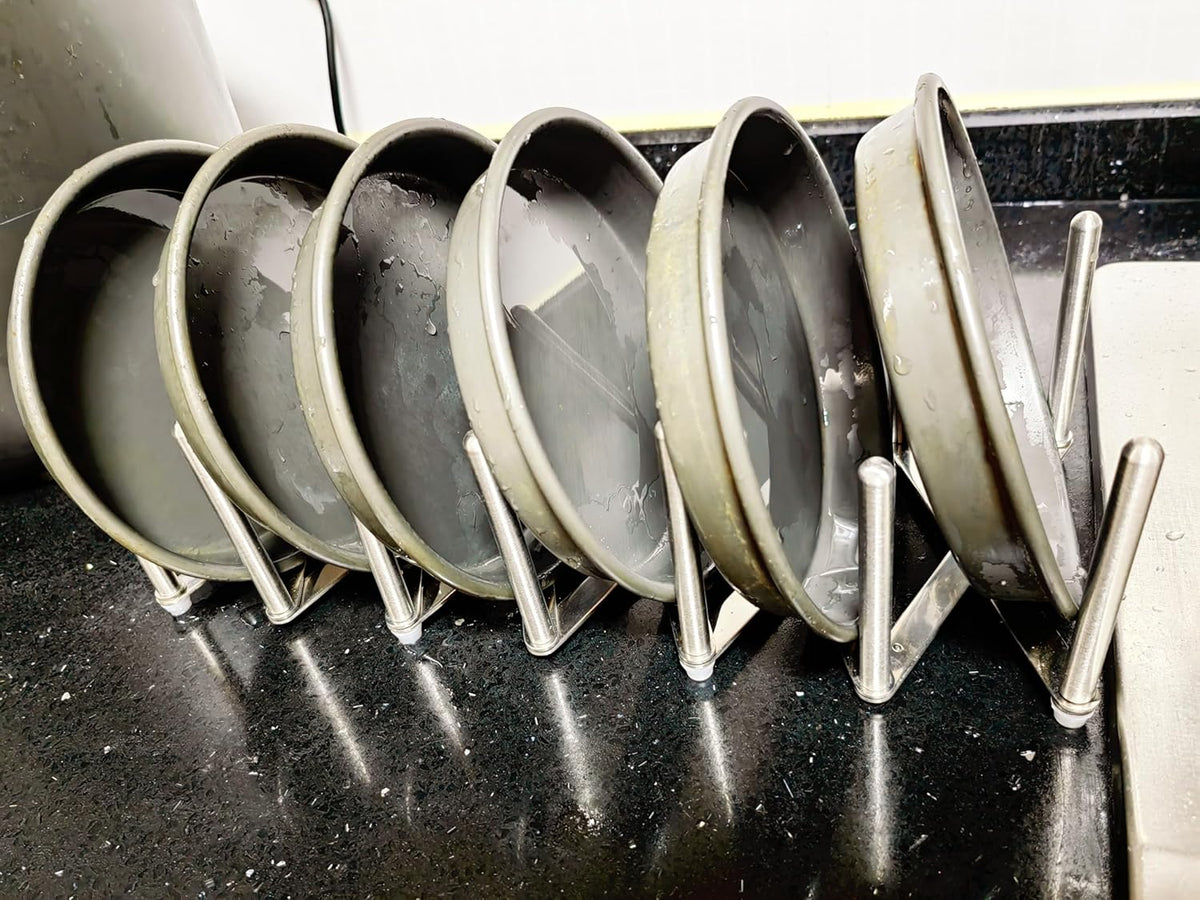 Pot Lid Organizer Pot Lid Holder Adjustable Pot Lid & Plate& Pans multipurpose Organizer Rack Holder Stainless Steel Dish Plate Drying Rack