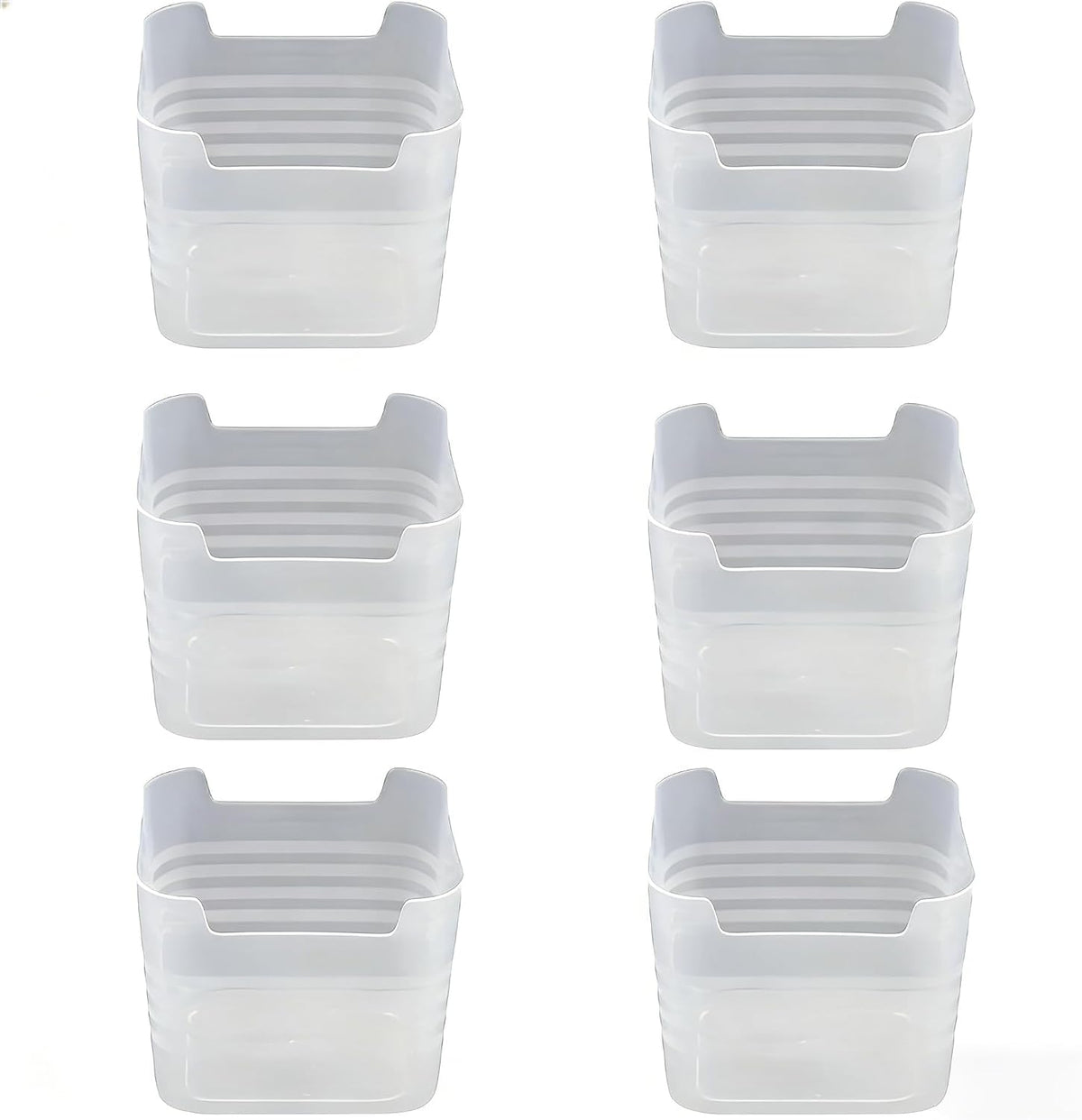 6 Pcs Mini Fridge Organizer, Fridge Organizer, Yogurt Organizer for Fridge,Transparent Suitable for Storing Vegetables, Fruits, Sauces, Snacks