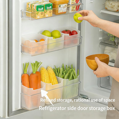 6 Pcs Mini Fridge Organizer, Fridge Organizer, Yogurt Organizer for Fridge,Transparent Suitable for Storing Vegetables, Fruits, Sauces, Snacks