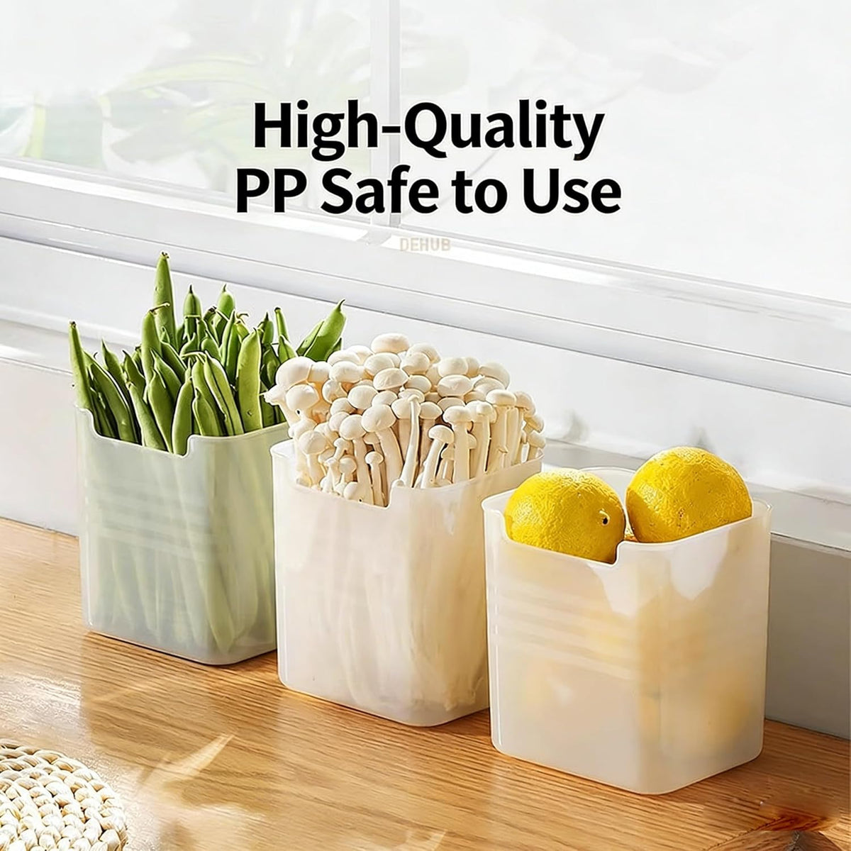 6 Pcs Mini Fridge Organizer, Fridge Organizer, Yogurt Organizer for Fridge,Transparent Suitable for Storing Vegetables, Fruits, Sauces, Snacks