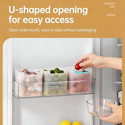 6 Pcs Mini Fridge Organizer, Fridge Organizer, Yogurt Organizer for Fridge,Transparent Suitable for Storing Vegetables, Fruits, Sauces, Snacks