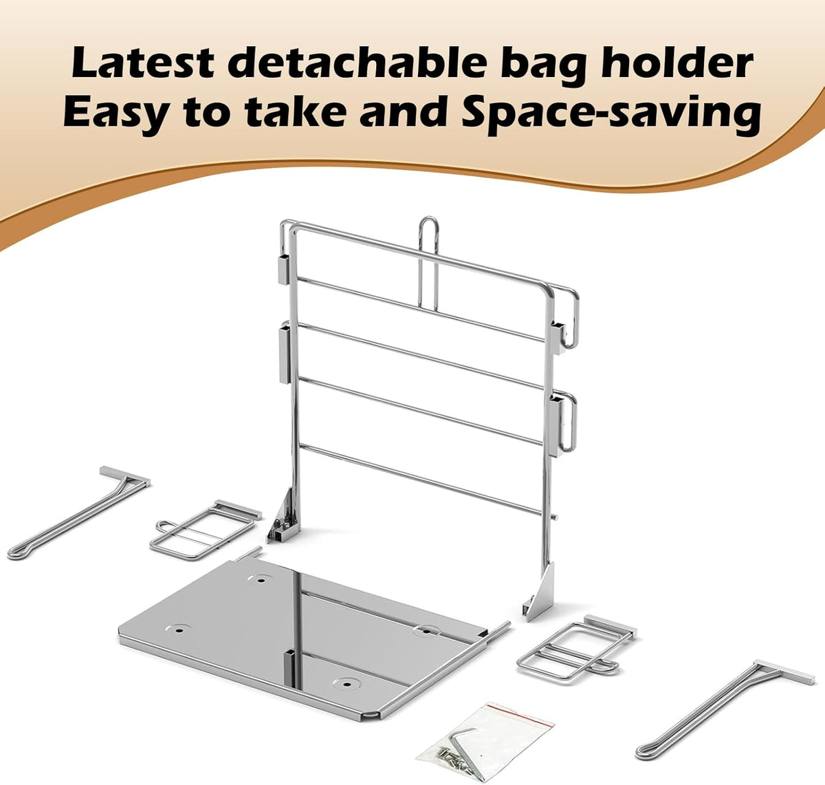 Grocery Bag Holder - Plastic Bag Organizer, Detachable Metal Shopping Bag Holder for Grocery Store & Business
