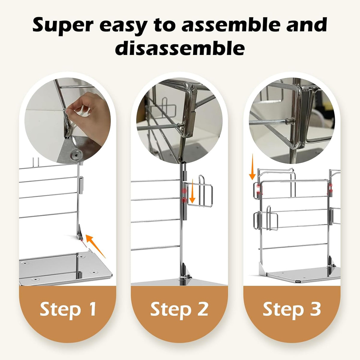 Grocery Bag Holder - Plastic Bag Organizer, Detachable Metal Shopping Bag Holder for Grocery Store & Business