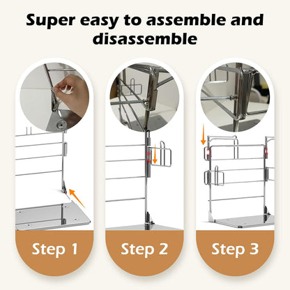 Grocery Bag Holder - Plastic Bag Organizer, Detachable Metal Shopping Bag Holder for Grocery Store & Business