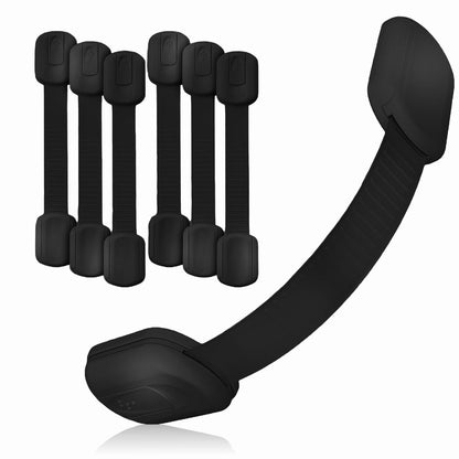 RV Fridge Lock & Child Safety Cabinet Latch, Black, 6-Count