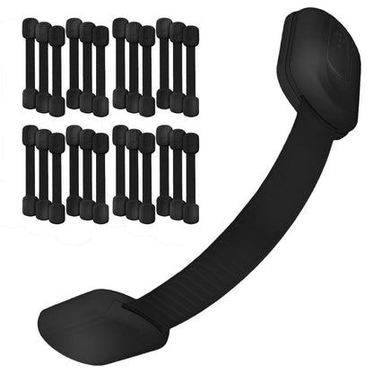 RV Fridge Lock & Child Safety Cabinet Latch, Black, 6-Count