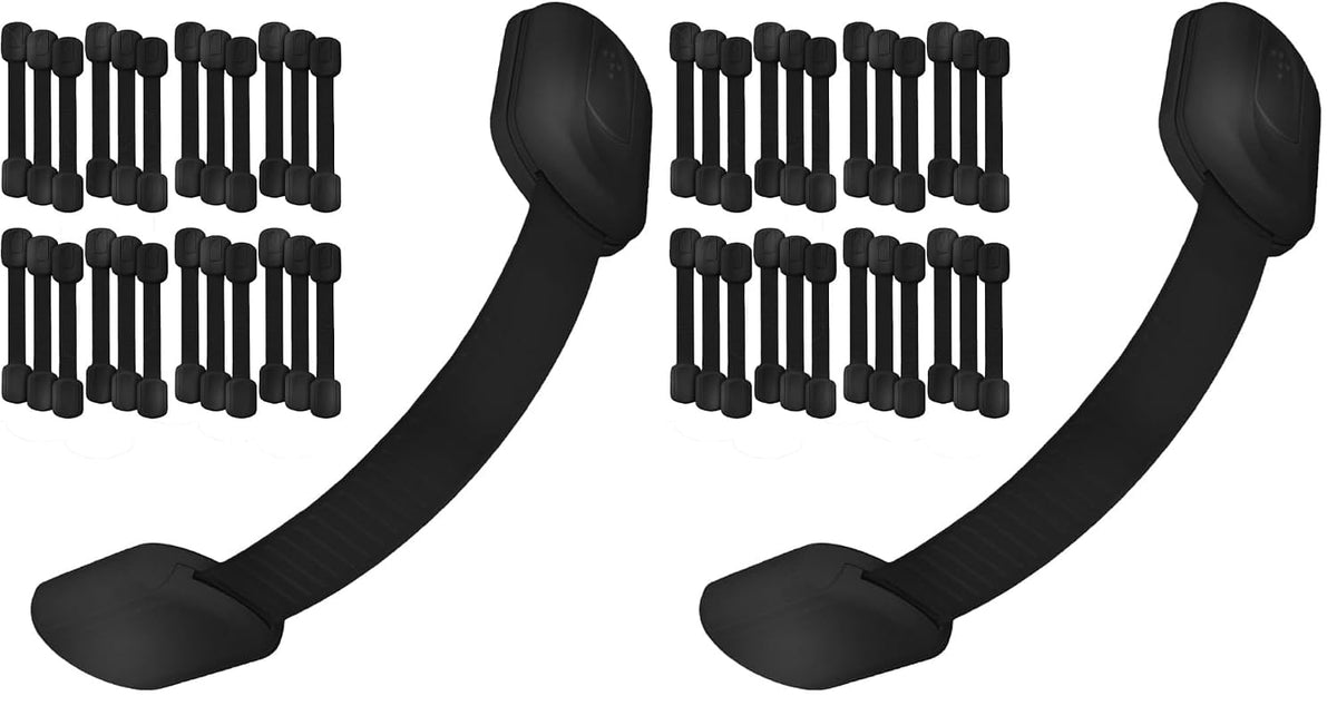 RV Fridge Lock & Child Safety Cabinet Latch, Black, 6-Count