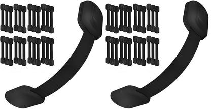RV Fridge Lock & Child Safety Cabinet Latch, Black, 6-Count