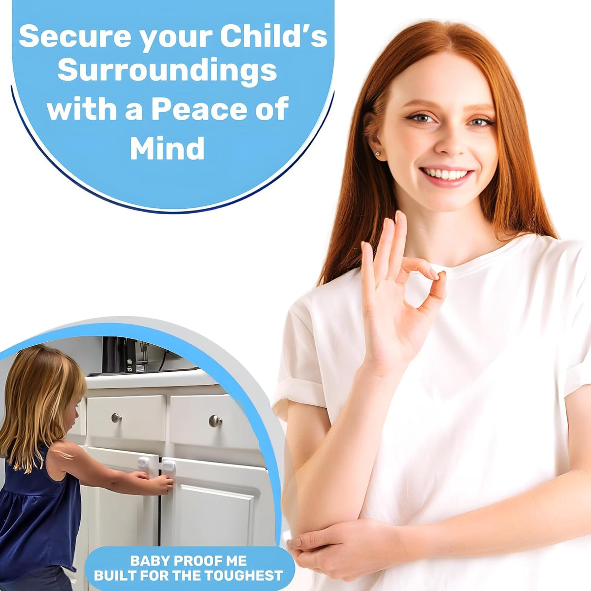 RV Fridge Lock & Child Safety Cabinet Latch, Black, 6-Count