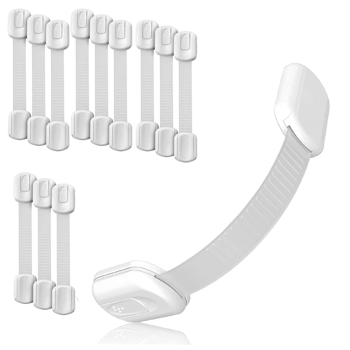 RV Fridge Lock & Child Safety Cabinet Latch, Black, 6-Count