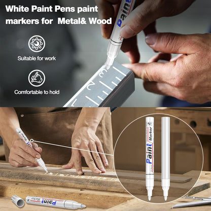 Black Paint Pen Permanent Marker Waterproof -4 Black paint markers,paint marker for Metal,Rocks,Wood,Plastic,Tire,Glass,Fabric,label,Medium Tip,Oil Based Markers Pens Permanent