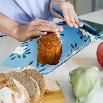 Beeswax Wraps Reusable 9-Piece Set for Bread Cheese Food Storage