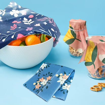 Beeswax Wraps Reusable 9-Piece Set for Bread Cheese Food Storage