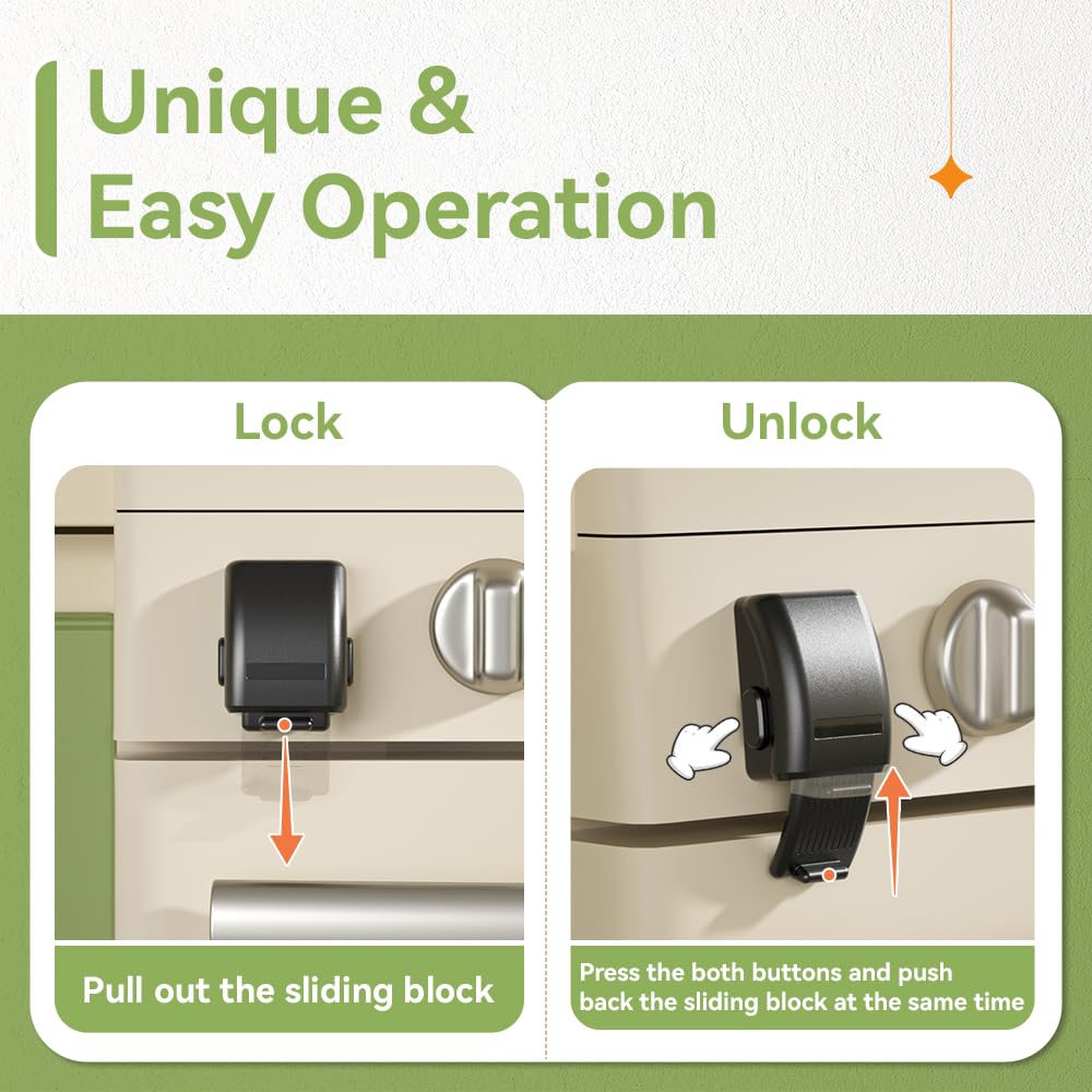 1 PC Baby Oven Lock, Childproof Oven Door Lock, Oven Safety Lock for Kids, Heat-Resistant, No Drilling (Black)