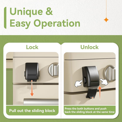 1 PC Baby Oven Lock, Childproof Oven Door Lock, Oven Safety Lock for Kids, Heat-Resistant, No Drilling (Black)