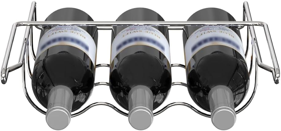 ALANO Wine Rack- Refrigerator Bottle Rack Holds 3 Bottles of Your Favorite Wine or Drink Universal Bottle Holder Will Fit Most Fridges in Stainless Steel 304