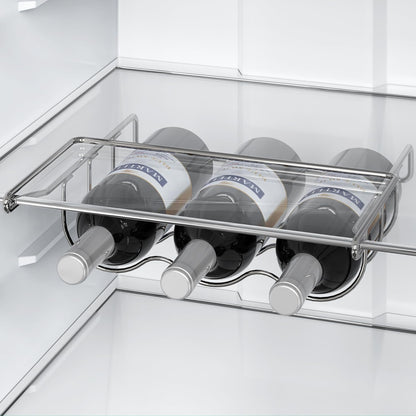 ALANO Wine Rack- Refrigerator Bottle Rack Holds 3 Bottles of Your Favorite Wine or Drink Universal Bottle Holder Will Fit Most Fridges in Stainless Steel 304
