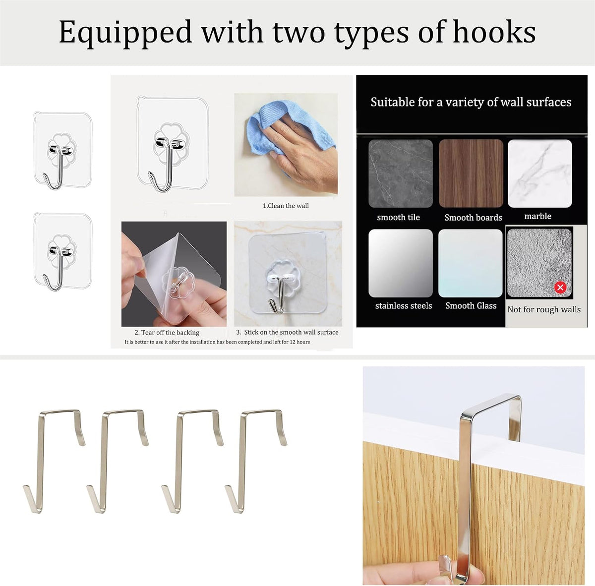 2-Pack Hanging Storage Organizer, Over The Door Hanging Bags/Wall Baskets Storage with Pockets for Home, RV, Office and More (2, Grey)