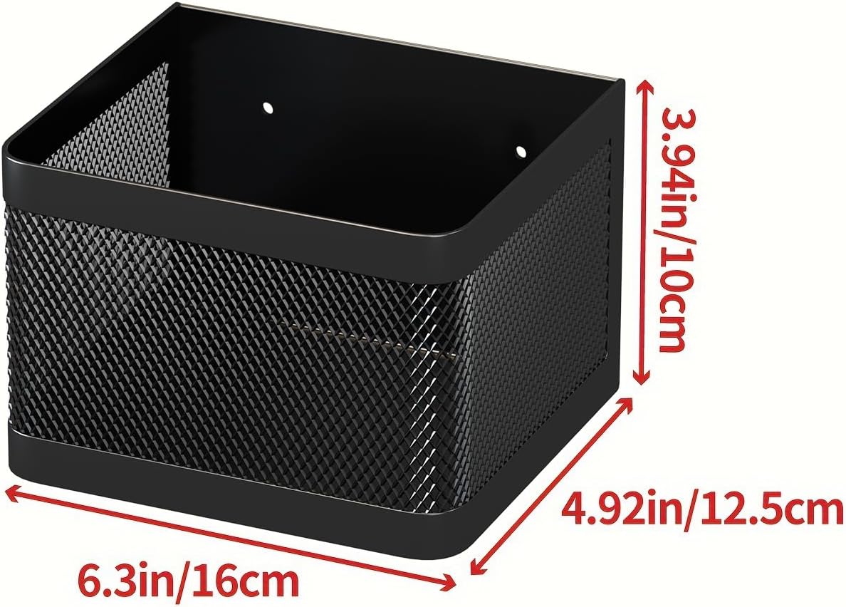 1 Pcs Magnetic Spice Rack For Refrigerator, Black, 13.8''L*5.1''W*3.9''H