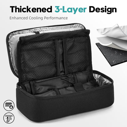 ALLCAMP Insulin Travel Cooler Case, Large Capacity, 4 Ice Packs, Gray | Fits all vial & syringe sizes, multi-pocket organizer, insulation, compact, travel, daily use, diabetic care