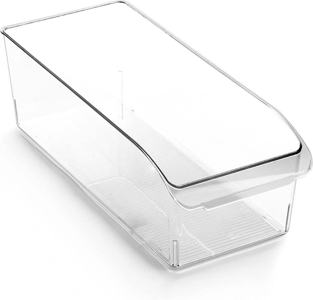 Plastic Storage Bins, Small | THE CURVE COLLECTION | Multi-Use Organizer Bins | Storage Containers Kitchen, Pantry and Home Organization | Fridge Organizers | Pantry Organization and Storage
