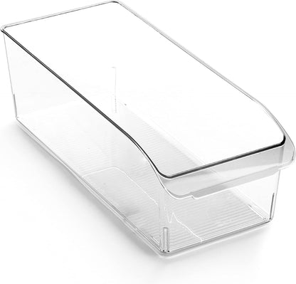 Plastic Storage Bins, Small | THE CURVE COLLECTION | Multi-Use Organizer Bins | Storage Containers Kitchen, Pantry and Home Organization | Fridge Organizers | Pantry Organization and Storage