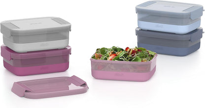 3.7 Cup Plastic Meal Prep Containers, 10 Pc, 5 Pack, Elderberry