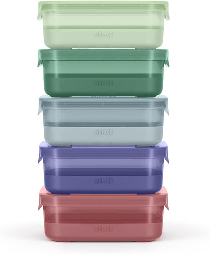 3.7 Cup Plastic Meal Prep Containers, 10 Pc, 5 Pack, Elderberry