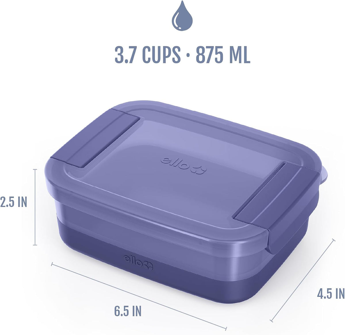 3.7 Cup Plastic Meal Prep Containers, 10 Pc, 5 Pack, Elderberry
