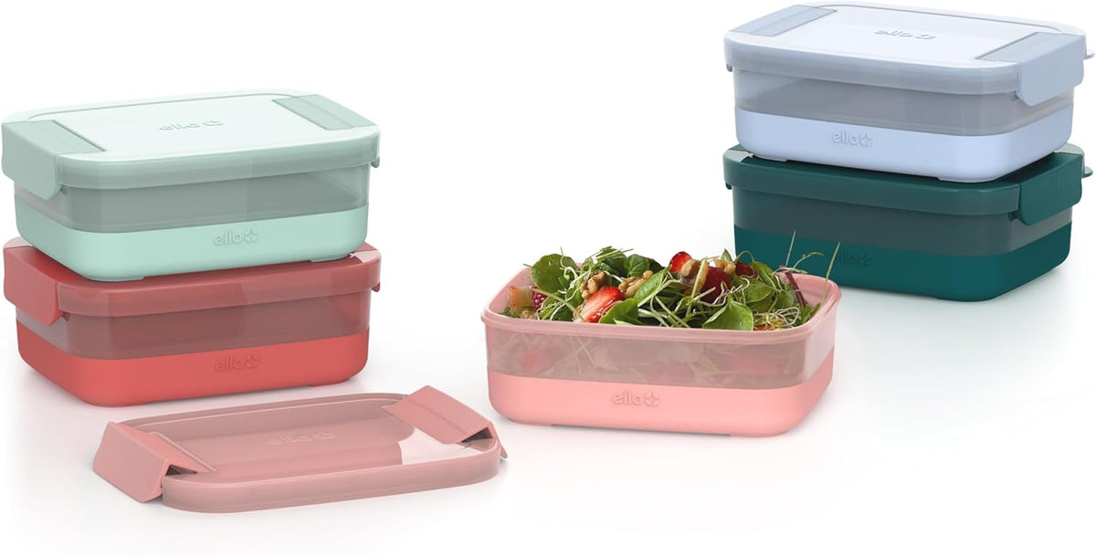3.7 Cup Plastic Meal Prep Containers, 10 Pc, 5 Pack, Elderberry