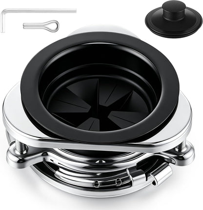 Garbage Disposal Flange Kit, Fit 3 1/2" Sink Drain Hole, Silver