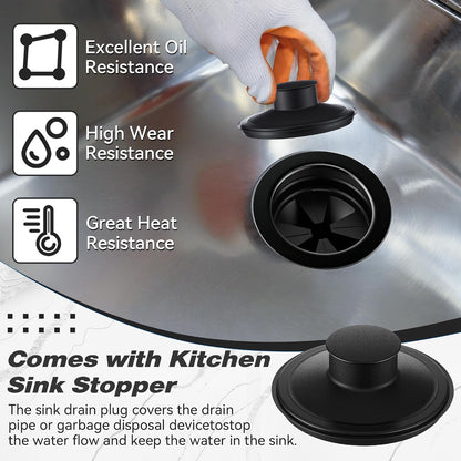Garbage Disposal Flange Kit, Fit 3 1/2" Sink Drain Hole, Silver